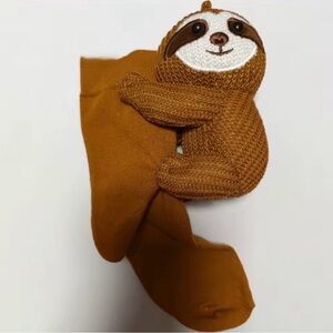Source Unknown Sloth Embrace Knit Socks in Tan